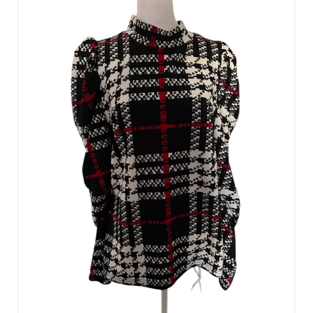 Shein Black and Red Plaid sweater size 1XL